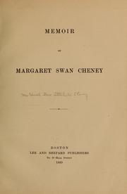 Cover of: Memoir of Margaret Swan Cheney.