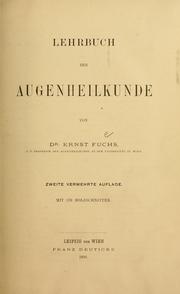 Cover of: Lehrbuch der Augenheilkunde
