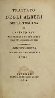 Cover of: Trattato degli alberi della Toscana