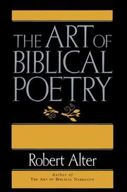 Cover of: The Art of Biblical Poetry