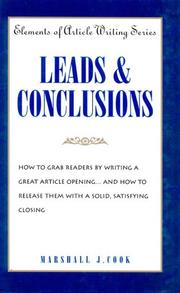 Cover of: Leads & conclusions by Marshall Cook