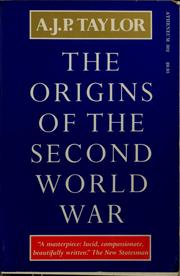 Cover of: The Origins of the Second World War by A. J. P. Taylor