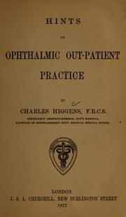 Cover of: Hints on ophthalmic out-patient practice