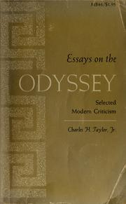 Cover of: Essays on the Odyssey, selected modern criticism.