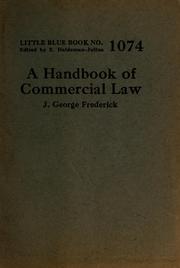 Cover of: A handbook of commercial law