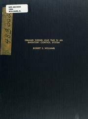 Cover of: Demand during lead time in an inventory control system
