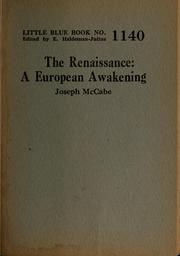 Cover of: The Renaissance: a European awakening