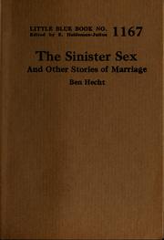 Cover of: The sinister sex, and other stories of marriage