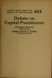 Cover of: Debate on capital punishment