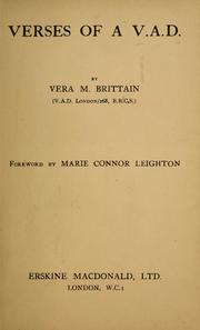 Cover of: Verses of a V.A.D.
