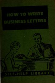 Cover of: How to write business letters