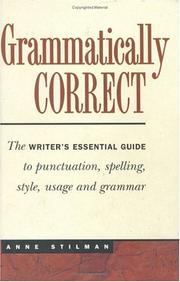 Cover of: Grammatically correct by Anne Stilman