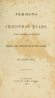 Cover of: Sermons of Christmas Evans by Christmas Evans