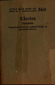 Cover of: Electra by Euripides
