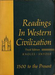 Cover of: Readings in Western civilization by George Harmon Knoles