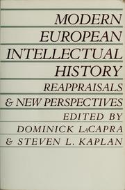 Cover of: Modern European intellectual history