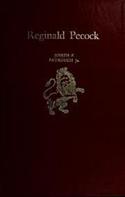 Reginald Pecock by Patrouch, Joseph F.