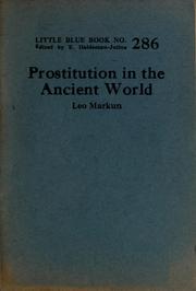 Cover of: Prostitution in the ancient world