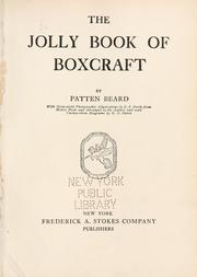 Cover of: The jolly book of boxcraft by Patten Beard