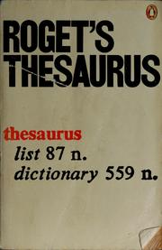 Cover of: Roget's Thesaurus by Robert A. Dutch