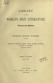 Cover of: Library of the world's best literature: ancient and modern