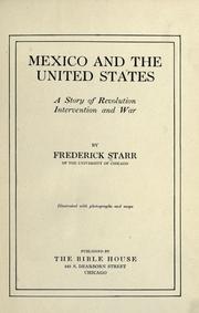 Cover of: Mexico and the United States by Frederick Starr