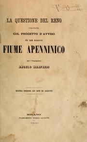 Cover of: La questione del Reno risoluta col progetto d'avviso di un nuovo fiume Apenninico