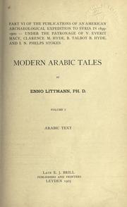 Cover of: Modern Arabic tales. by Enno Littmann