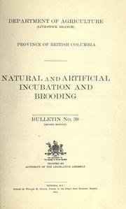 Cover of: Natural and artificial incubation and brooding. by John Ridge Terry