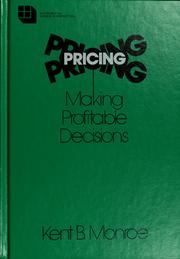 Cover of: Pricing by Kent B. Monroe, Kent B. Monroe