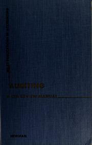 Cover of: Auditing: a CPA review manual.