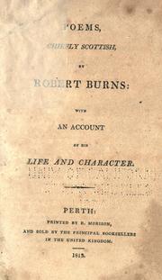 Cover of: Poems, chiefly Scottish ...: With an account of his life and character.