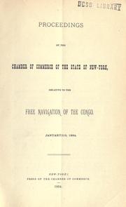 Cover of: Proceedings of the Chamber of commerce of the state of New-York by New York. Chamber of commerce of the state of New York.