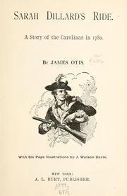 Cover of: Sarah Dillard's ride: a story of the Carolinas in 1780