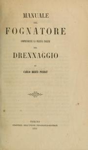 Cover of: Manuale del fognatore comprendente la pratica inglese del drennaggio ...