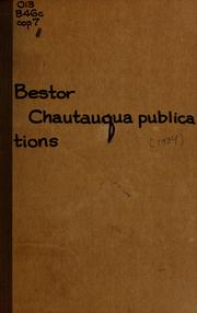 Cover of: Chautauqua publications: an historical and bibliographical guide.