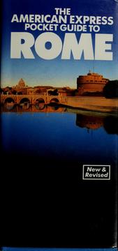 Cover of: The American express pocket guide to Rome