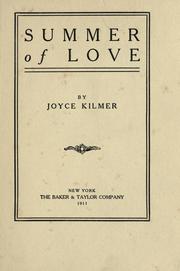 Cover of: Summer of love.