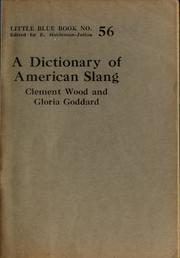 Cover of: A Dictionary of American slang