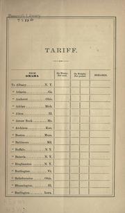 Cover of: Tariffs and tables of distances: Wells, Fargo & Company's overland express