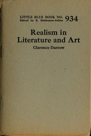 Cover of: Realism in literature and art by Clarence Darrow