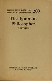 Cover of: The ignorant philosopher