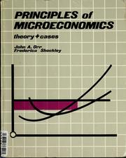 Cover of: Principles of microeconomics by John A. Orr