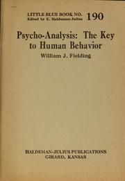 Cover of: Psycho-analysis by William J. Fielding