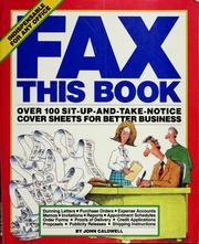 Cover of: Fax this book | Caldwell, John