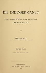 Cover of: Die Indogermanen by Herman Alfred Hirt