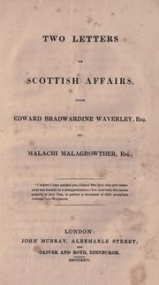 Cover of: Two letters on Scottish affairs