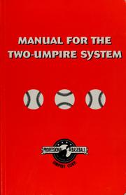 Manual for the two-umpire system by Tom Lepperd