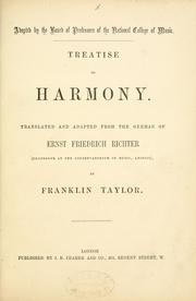Cover of: Treatise on harmony