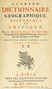 Cover of: Le grand dictionnaire géographique: historique et critique